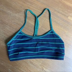 LULULEMON Y Power blue and green sports bra